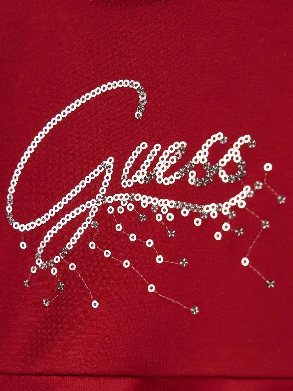 guess kids 스팽글 로고 롱슬리브 드레스 세트