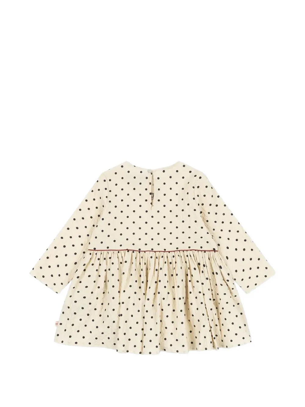 Konges Sløjd Elin polka-dot embroidered-cherry dress Beige