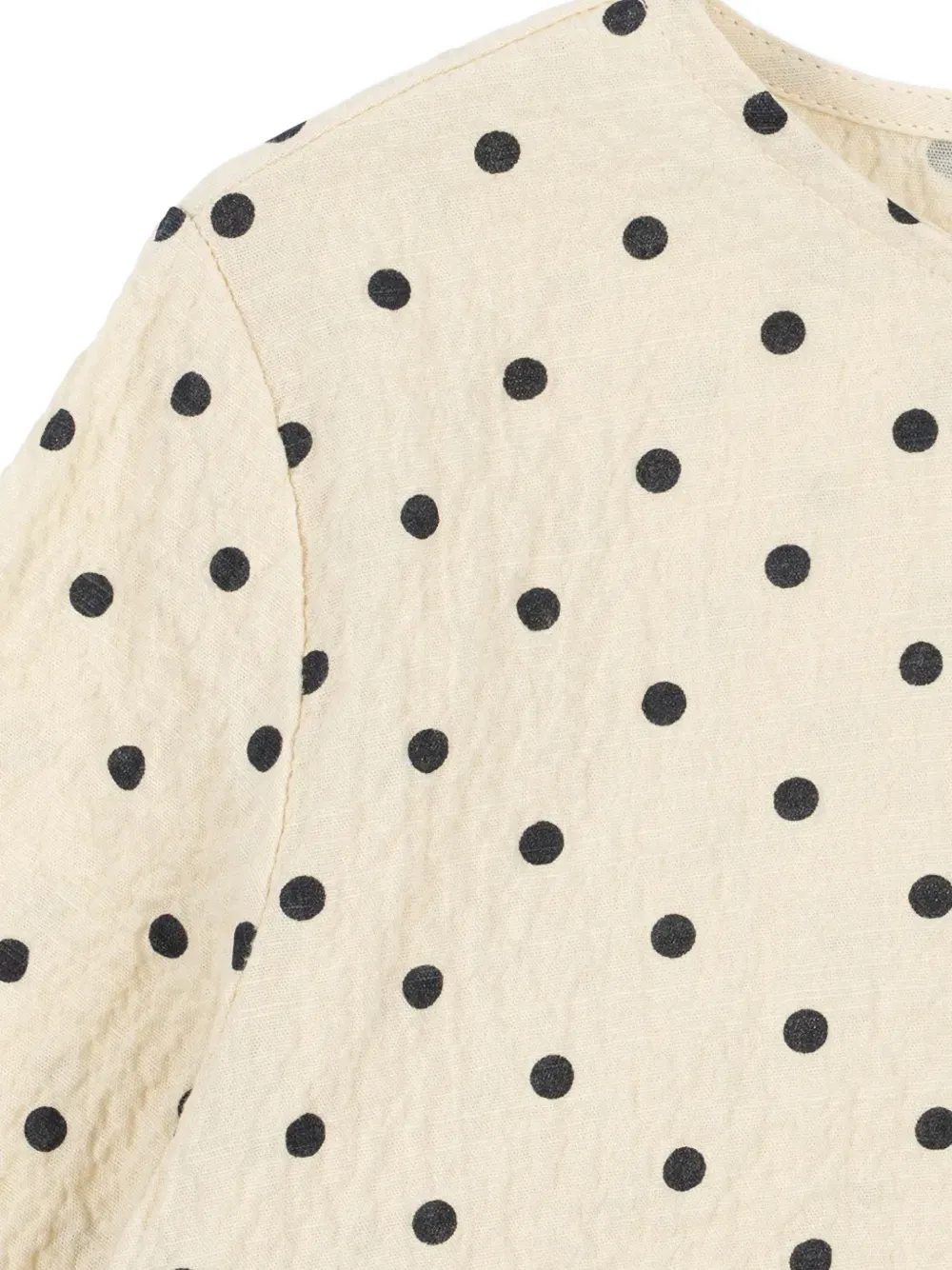 Konges Sløjd Elin polka-dot embroidered-cherry dress Beige
