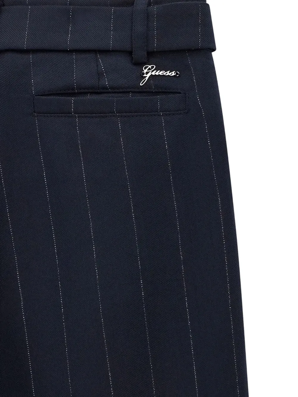 guess kids pinstripe belted trousers Blauw