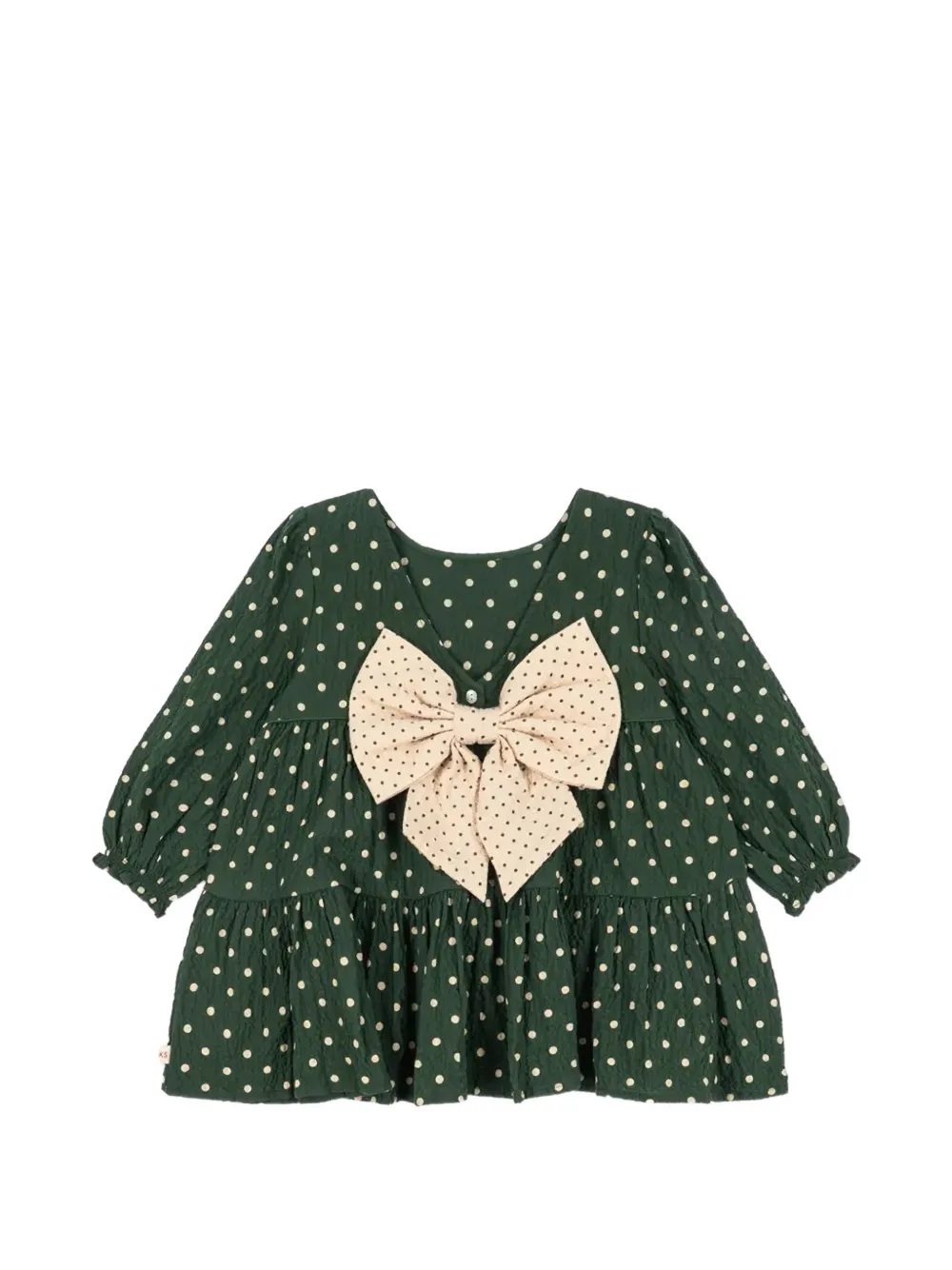 Konges Sløjd Elin polka-dot tiered blouse - Verde