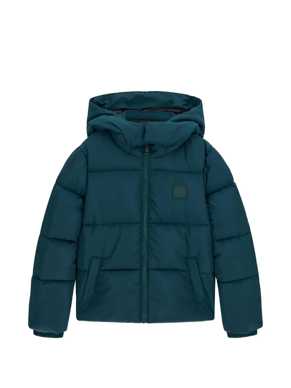 guess kids hooded padded jacket - Blu