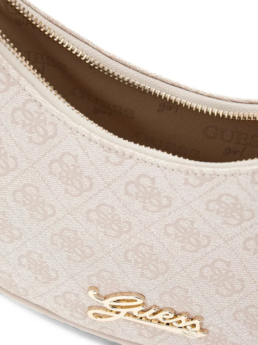 guess kids logo-print pouch-detail shoulder bag Beige