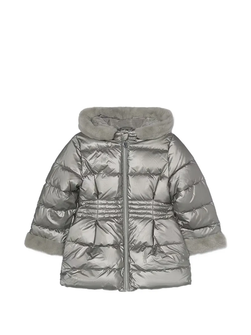 Mayoral metallic padded coat - Argento