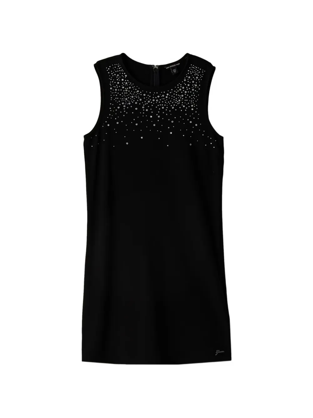 guess kids rhinestone-embellished sleeveless dress - Nero