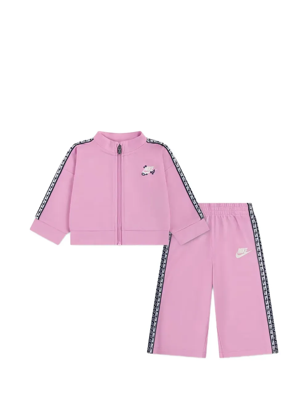 Nike Kids Retro Remix logo-print tape-detail tracksuit - Rosa