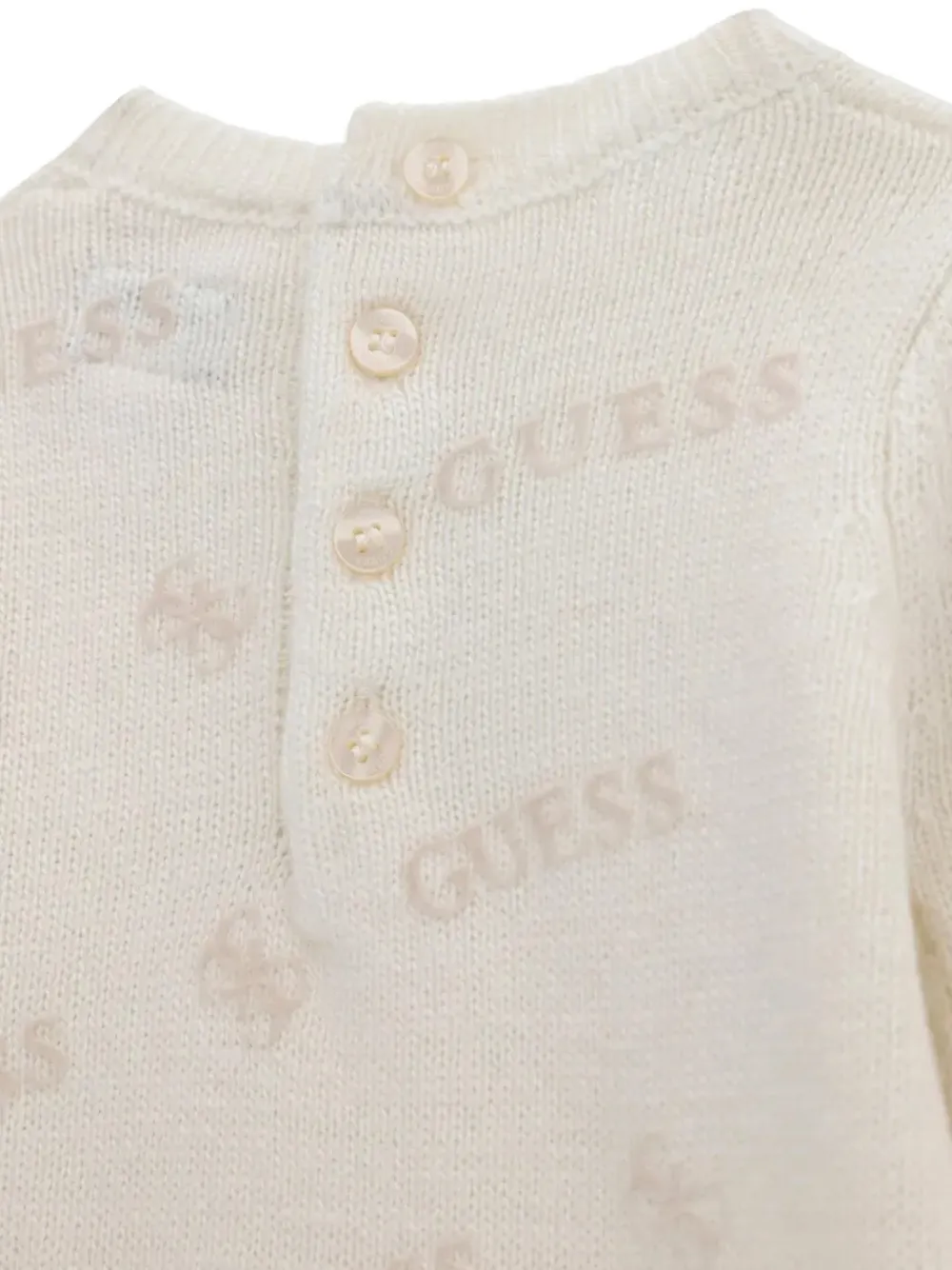 guess kids logo-intarsia knitted dress set (set of two) Beige