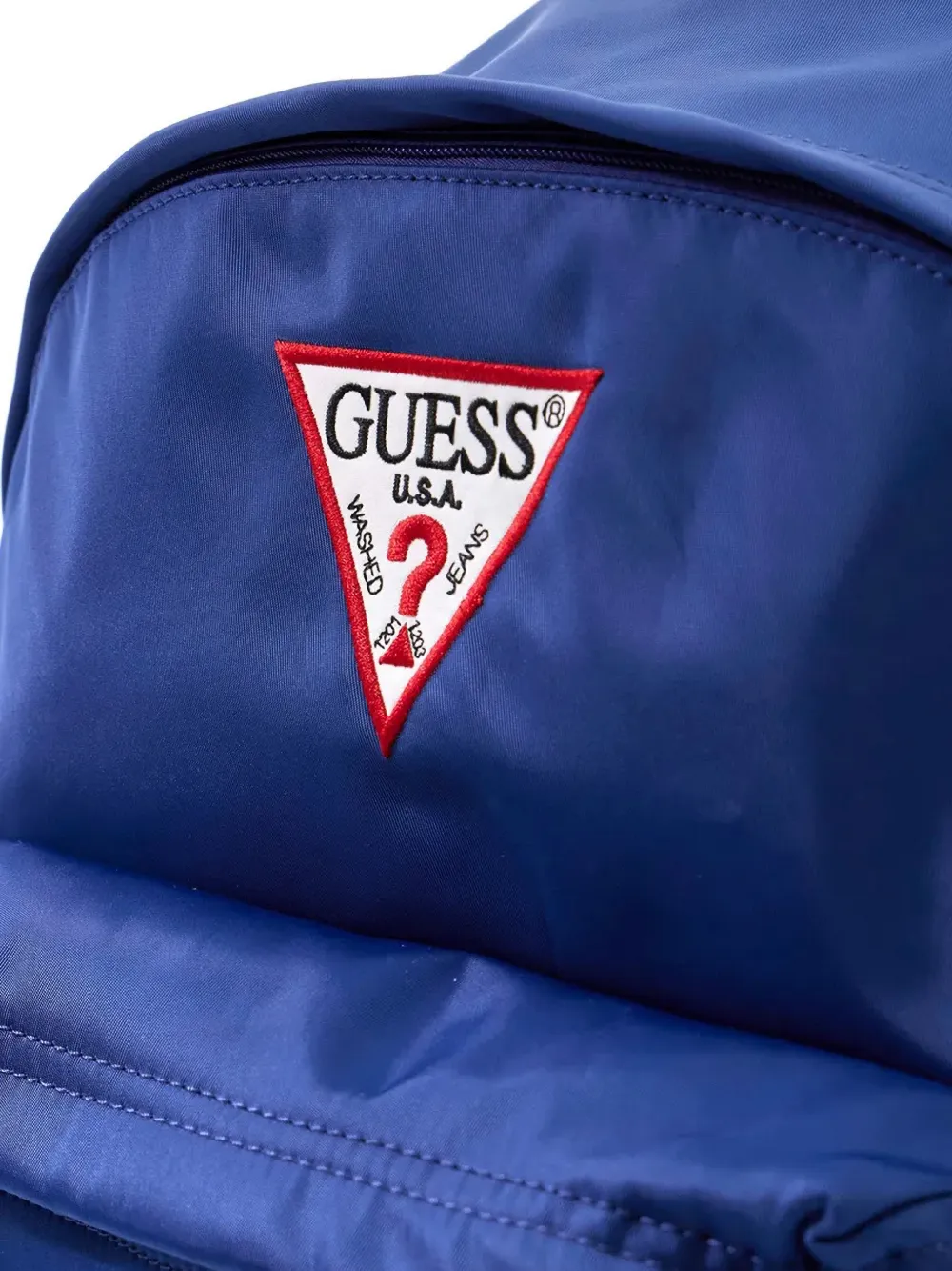 guess kids logo-patch backpack Blauw