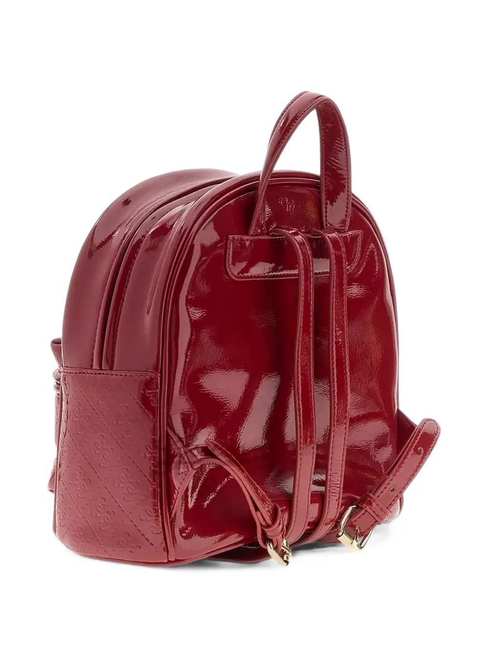 guess kids logo-embossed quilted backpack Rood