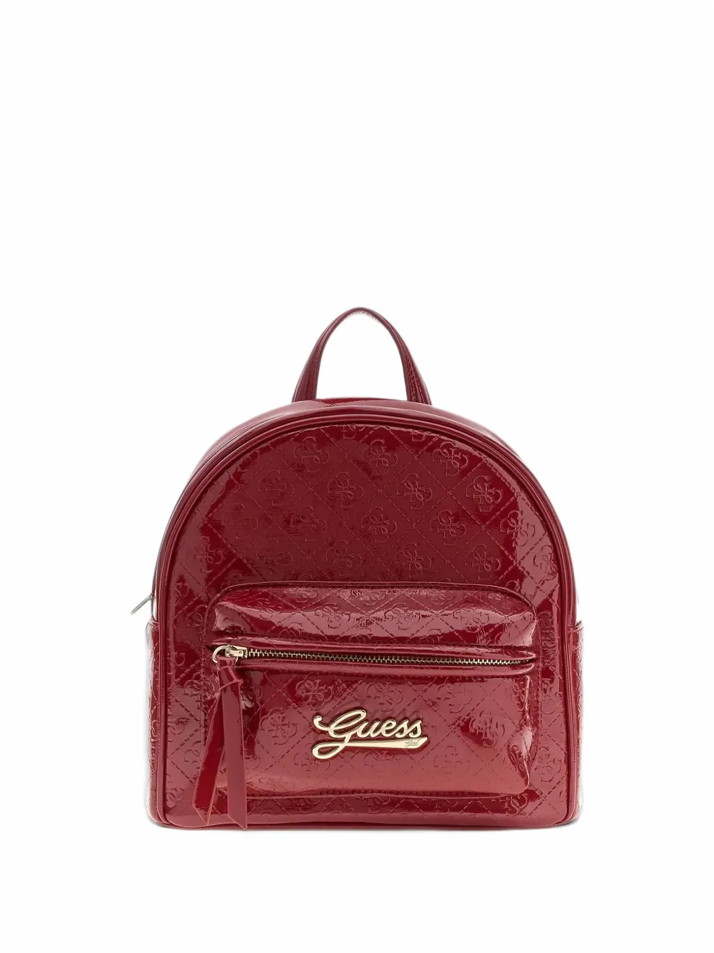 guess kids logo-embossed quilted backpack - Rosso