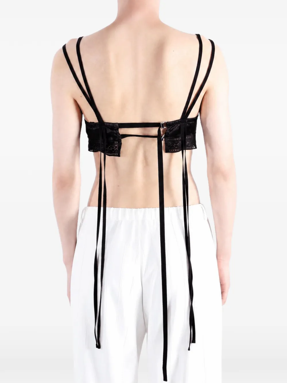 Ann Demeulemeester Xaja bralette met kanten afwerking Zwart