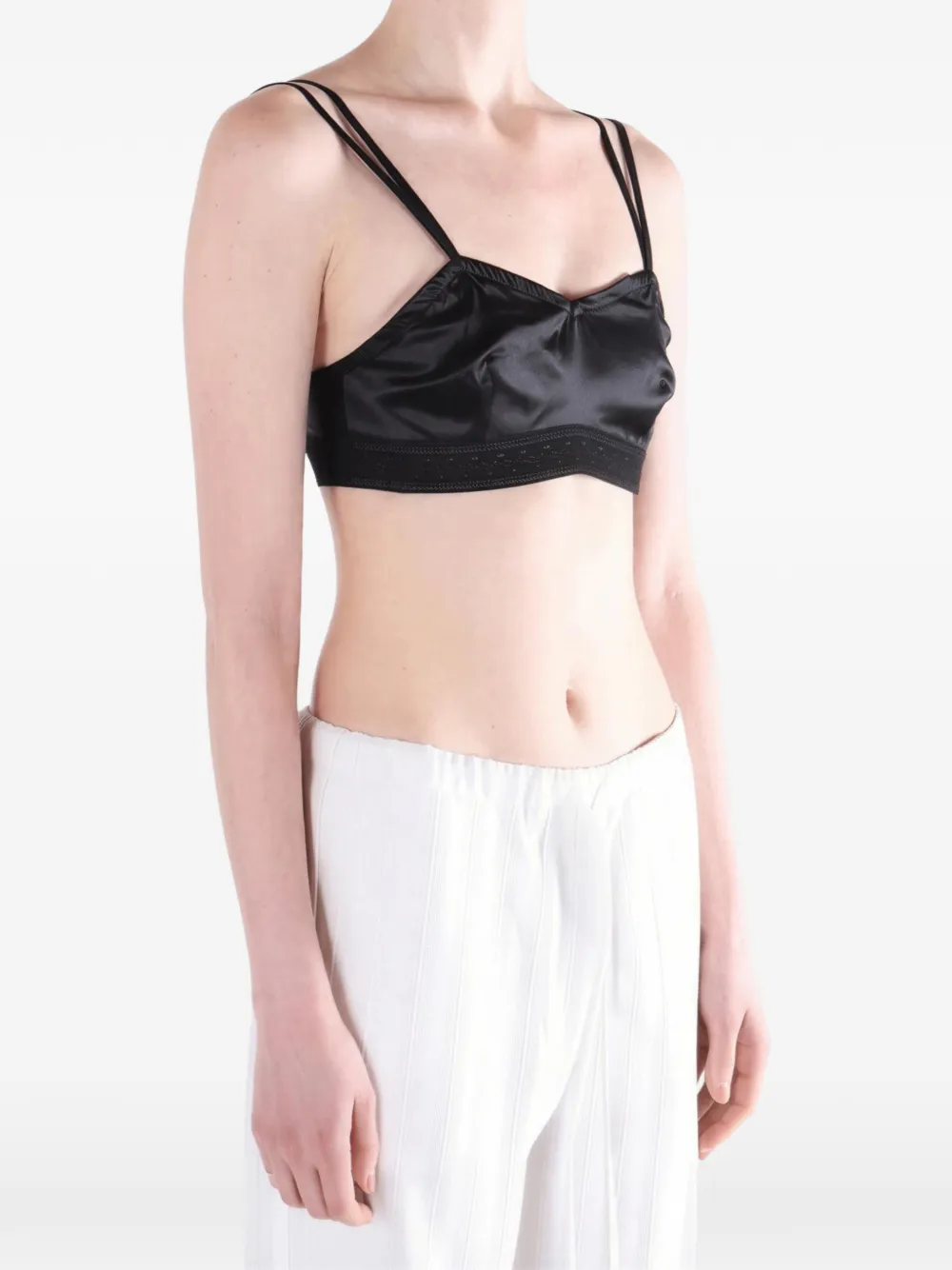 Ann Demeulemeester Xaja bralette met kanten afwerking Zwart