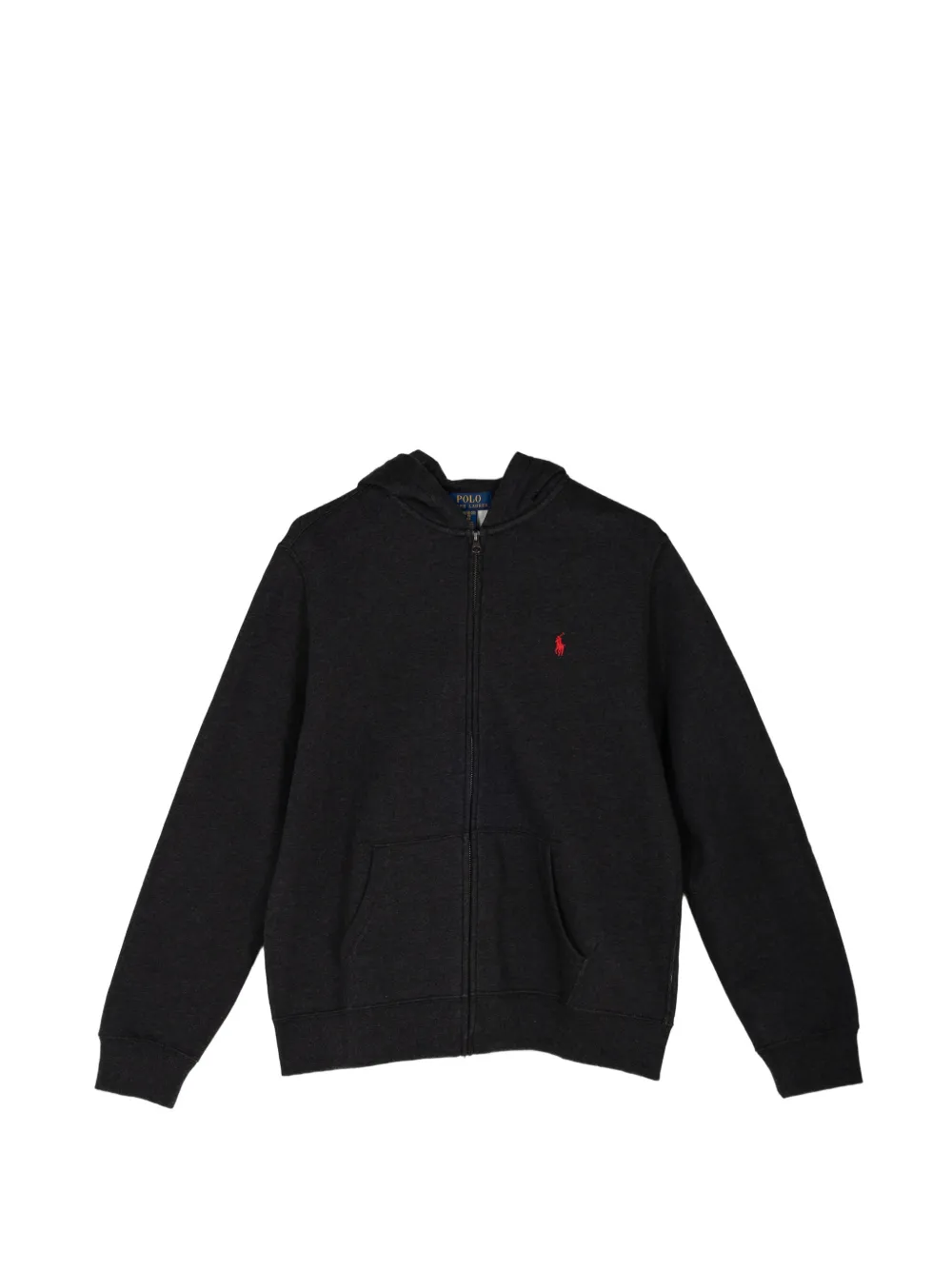 POLO RALPH LAUREN KIDS logo-embroidered zip-up hoodie Blauw