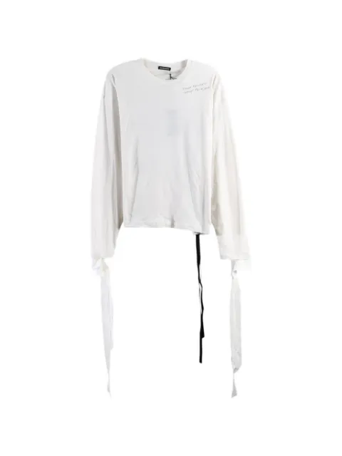 Ann Demeulemeester slogan-print long-sleeve T-shirt