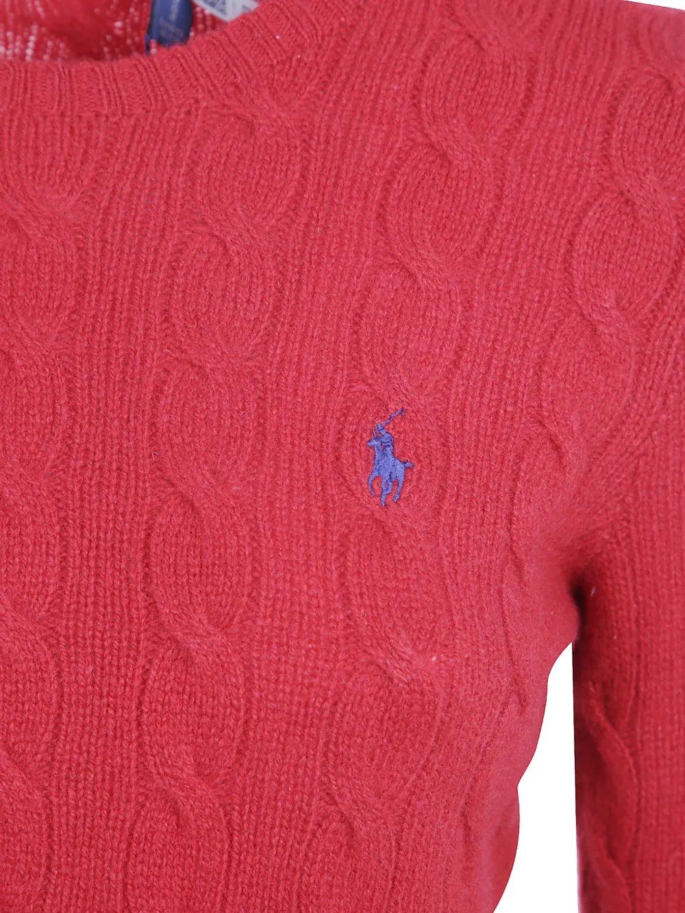 Polo Ralph Lauren Kabelgebreide wollen trui Rood