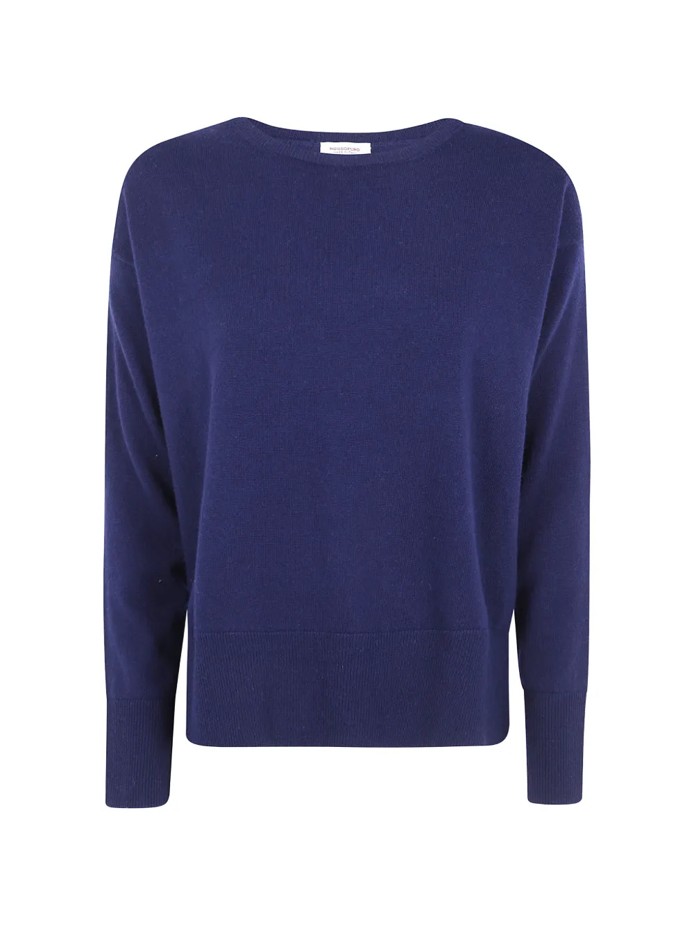 Rossopuro Round-neck Wool Sweater In Blue