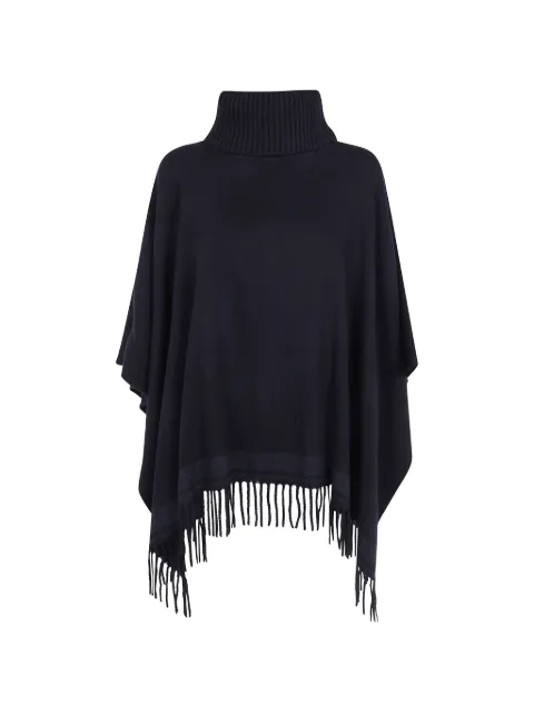 Lauren Ralph Lauren fringe-trim roll-neck poncho