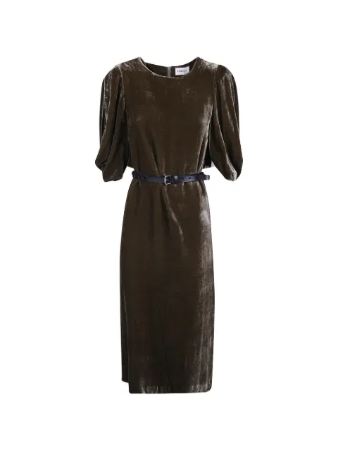 P.A.R.O.S.H. belted puff-sleeve midi dress