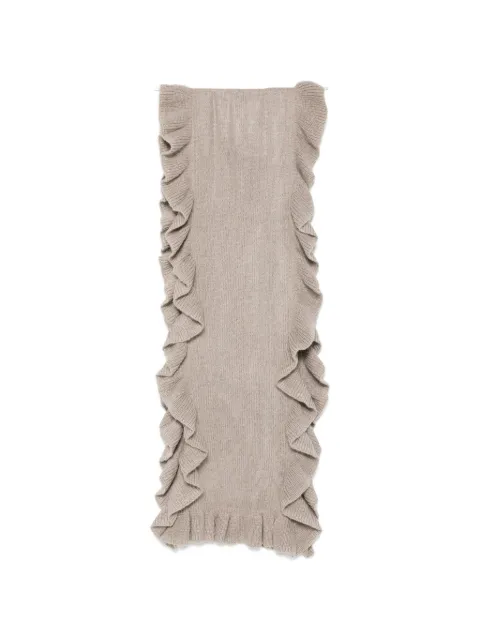 TWINSET ruffle-trim knitted scarf