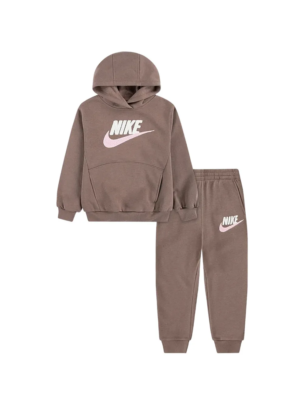 Nike Kids logo-patch tracksuit - Marrone