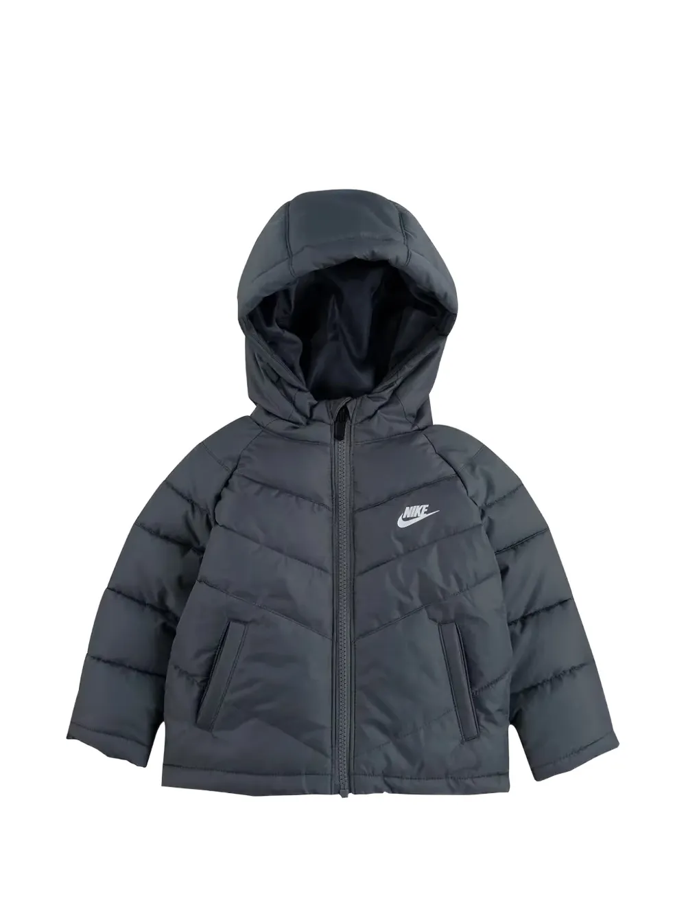 Nike Kids quilted hooded jacket - Gris Nike Kids quilted hooded jacket - Gris