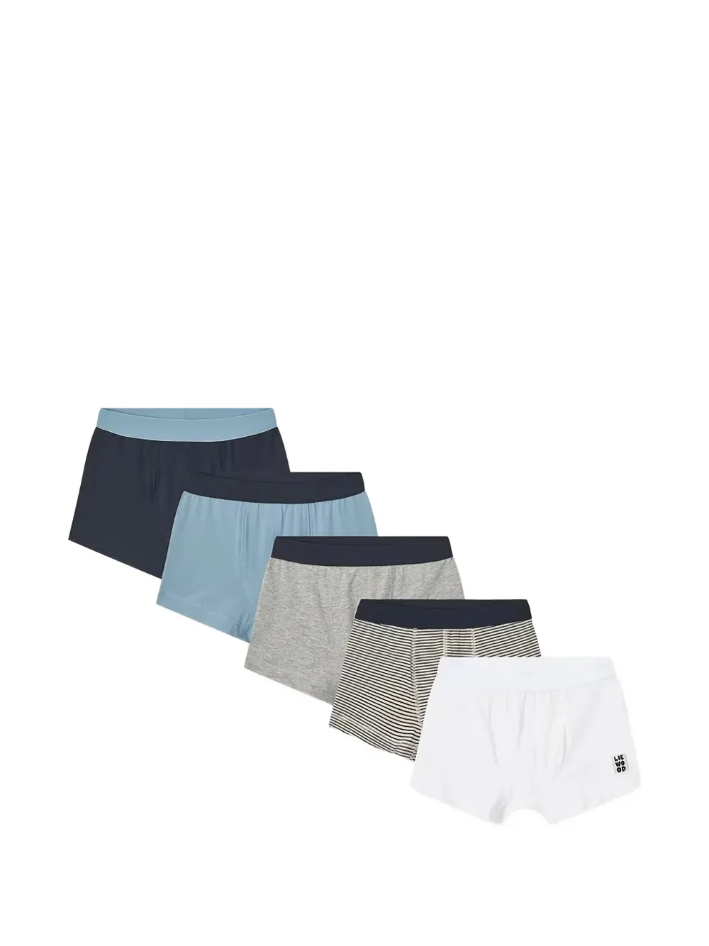 Liewood lot de 5 boxers en coton à rayures - Gris
