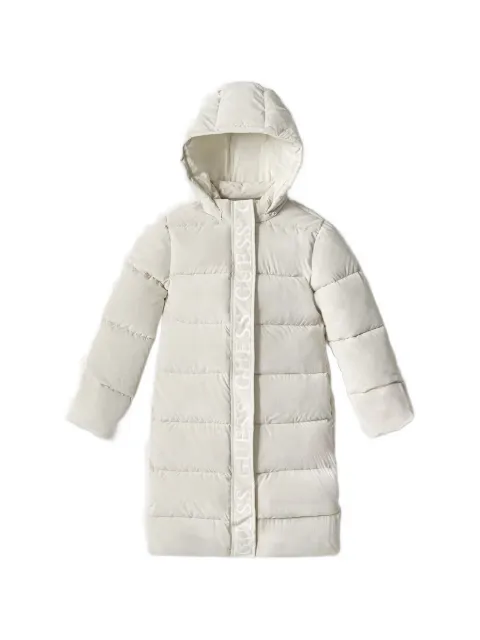 guess kids logo-tape hooded jacket