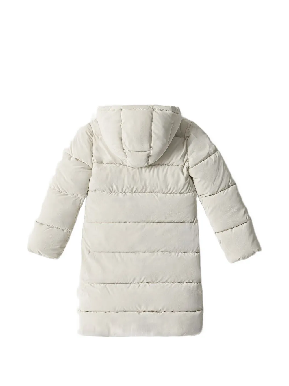 guess kids logo-tape hooded jacket Beige