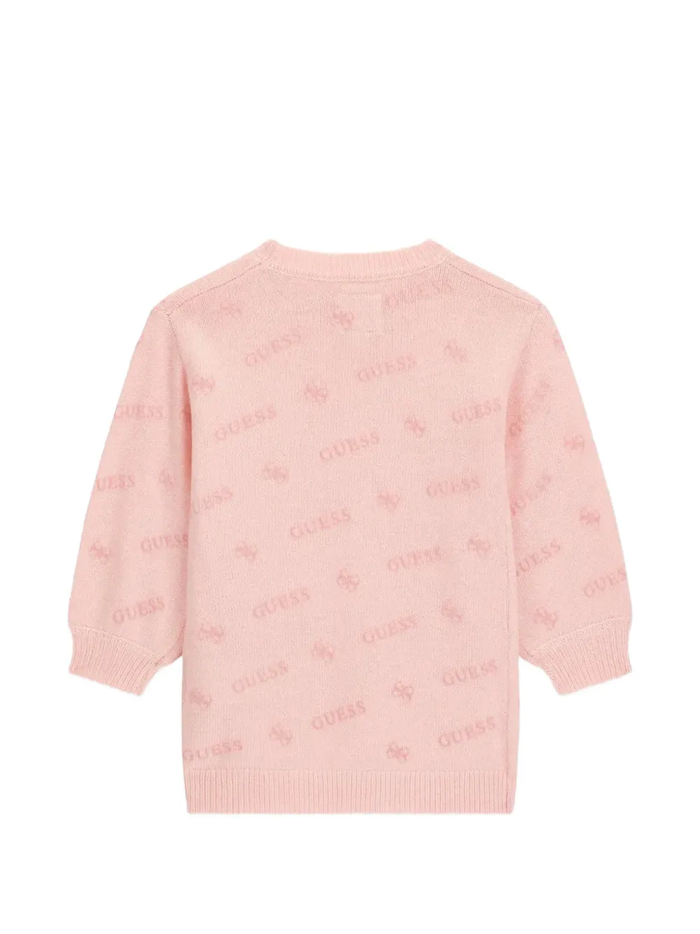 guess kids logo-pattern knitted dress Roze