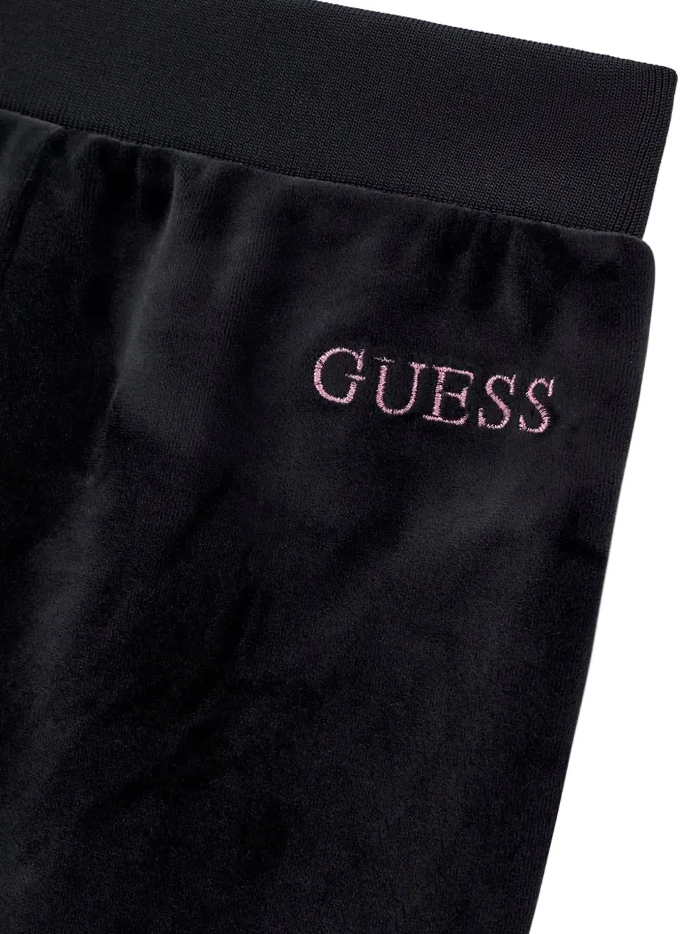 guess kids floral-embroidered sequin-embellished tracksuit set (set of two) Zwart