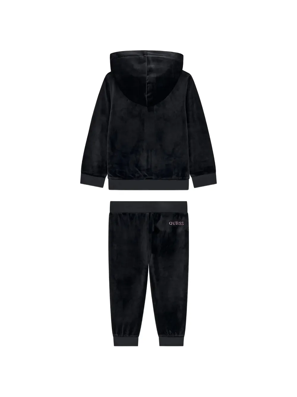 guess kids floral-embroidered sequin-embellished tracksuit set (set of two) Zwart