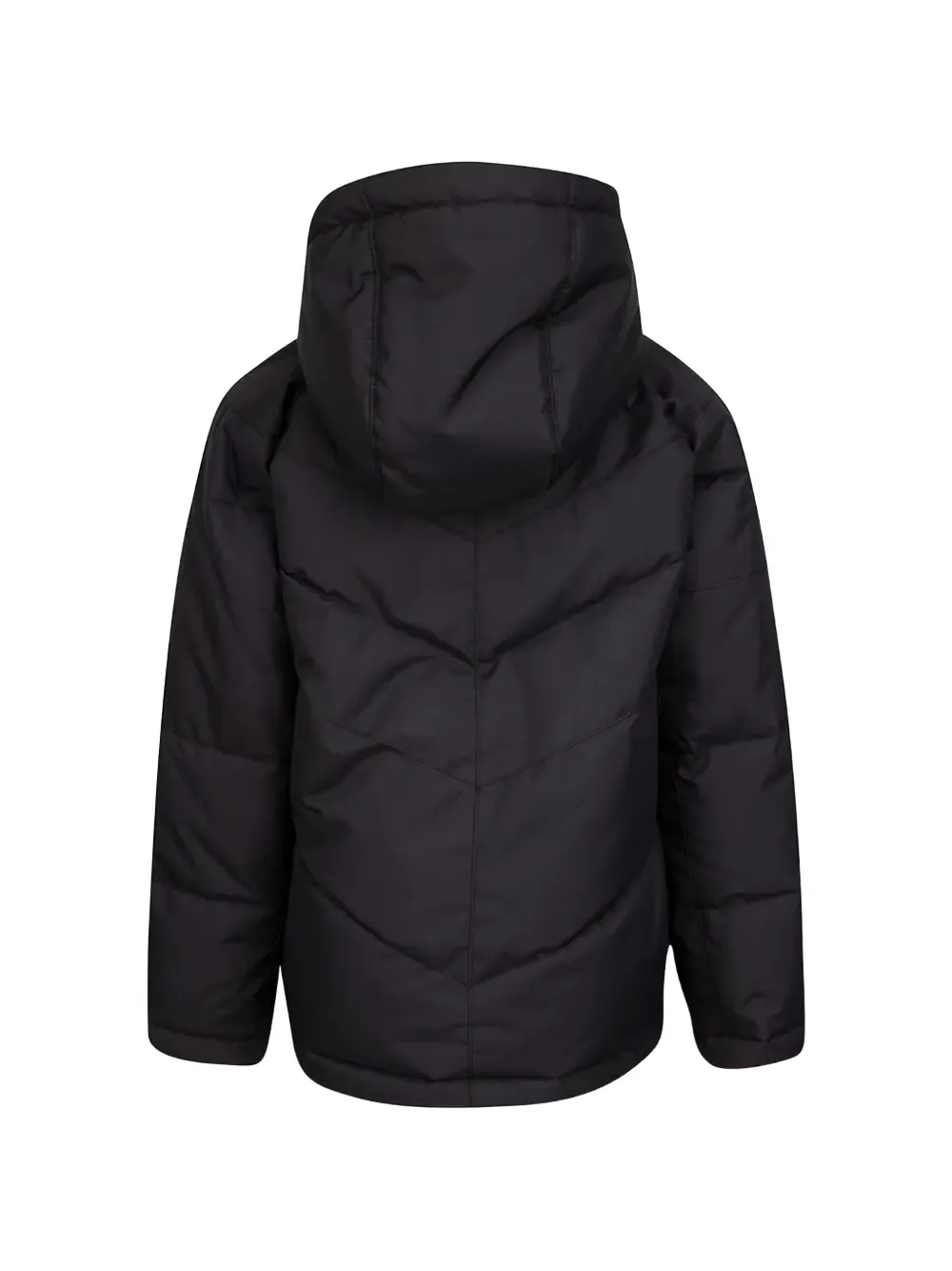 Nike Kids Gewatteerd jack met chevron-patroon en logo-print Zwart
