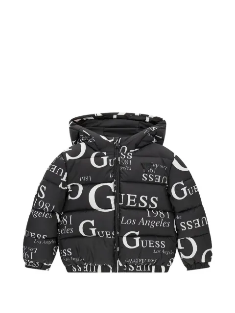 guess kids logo-print puffer jacket