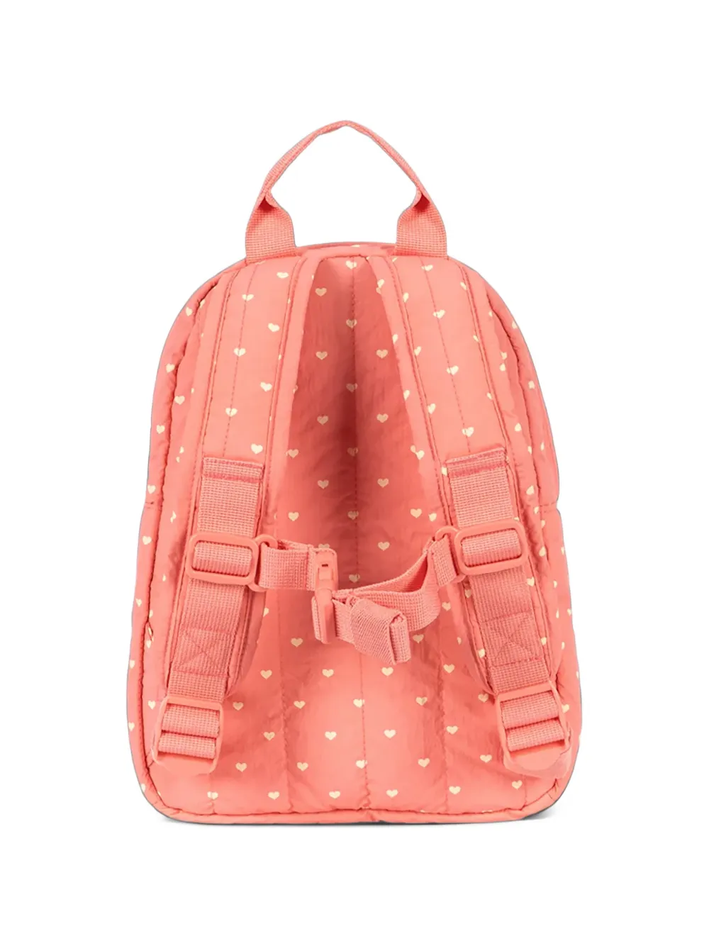 Konges Sløjd mini Juno heart-print embroidered backpack Roze