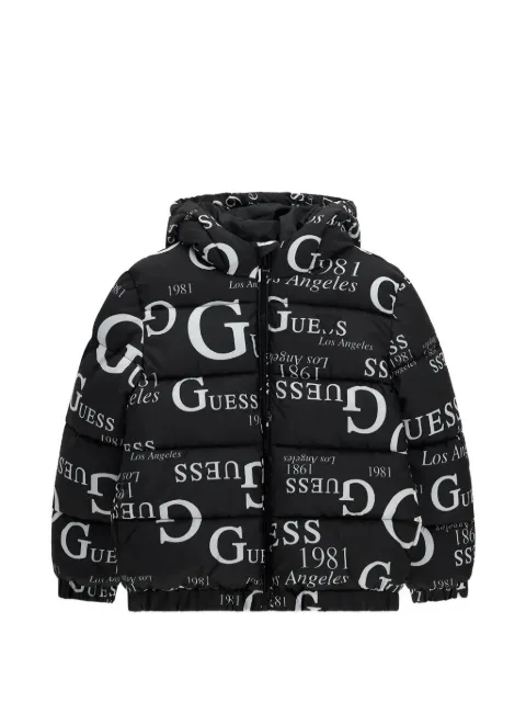 guess kids logo-print puffer jacket