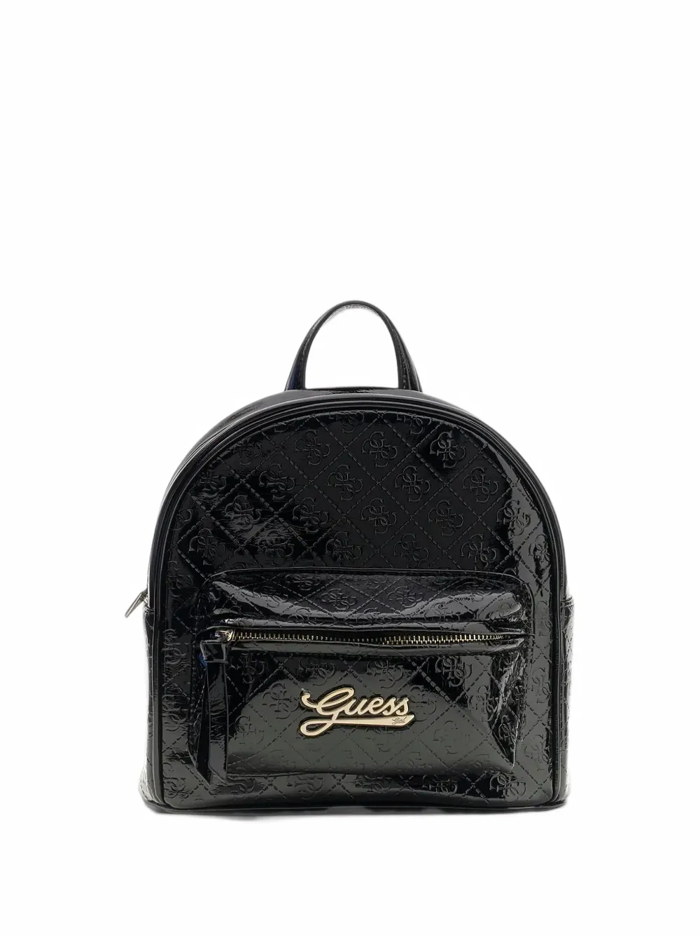 guess kids quilted logo-embossed backpack - Nero