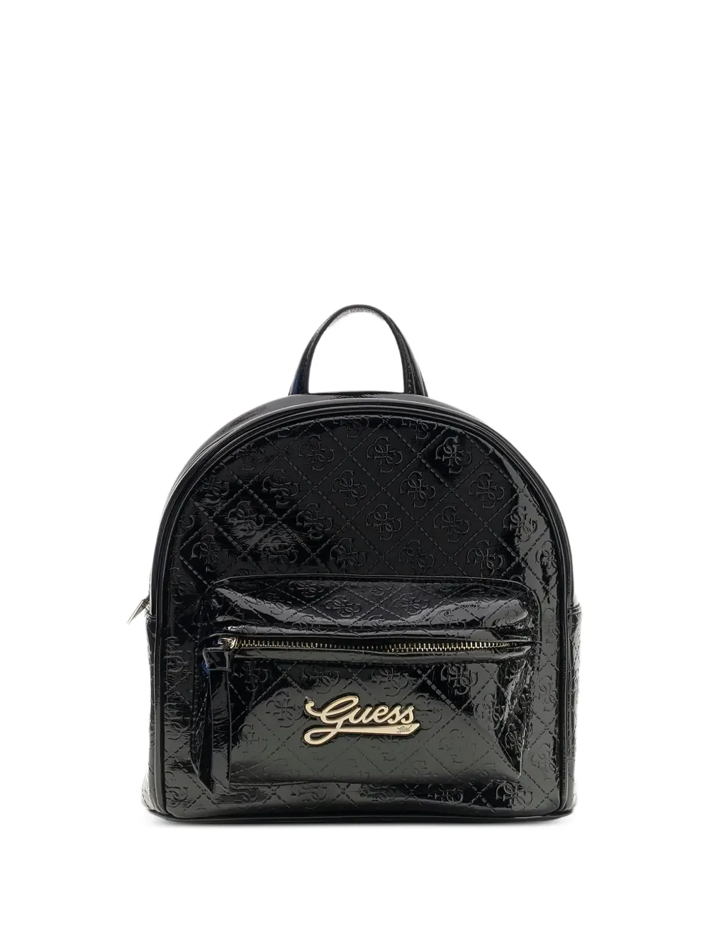 guess kids quilted logo-embossed backpack - Nero
