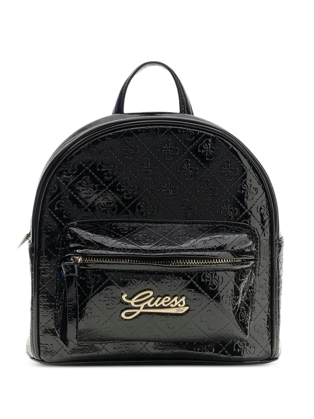 guess kids quilted logo-embossed backpack - Nero