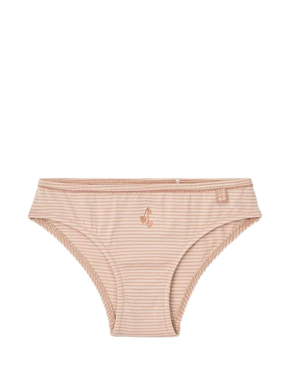 Liewood Vijf gestreepte onderbroeken met geborduurd patroon Beige