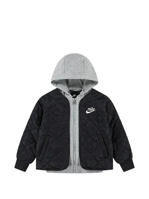 Nike Kids quilted hooded jacket
