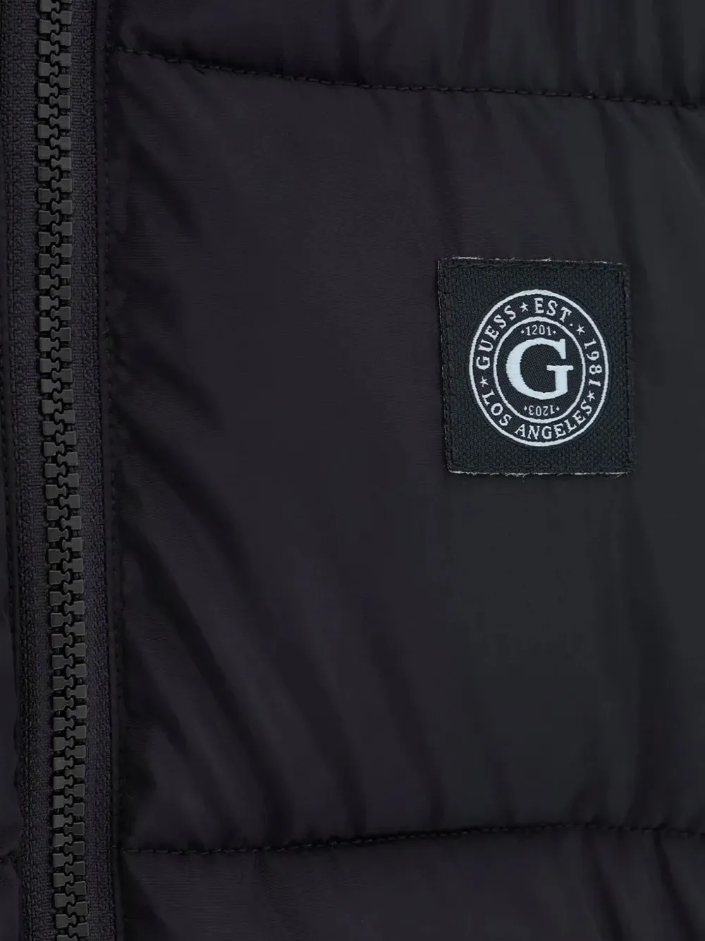 guess kids hooded padded jacket Zwart