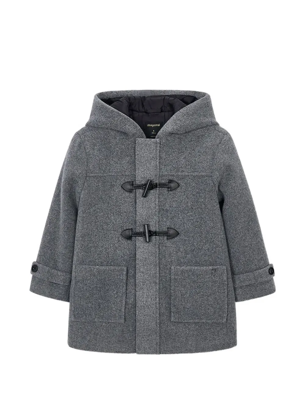 Mayoral hooded toggle-fastening coat - Grigio