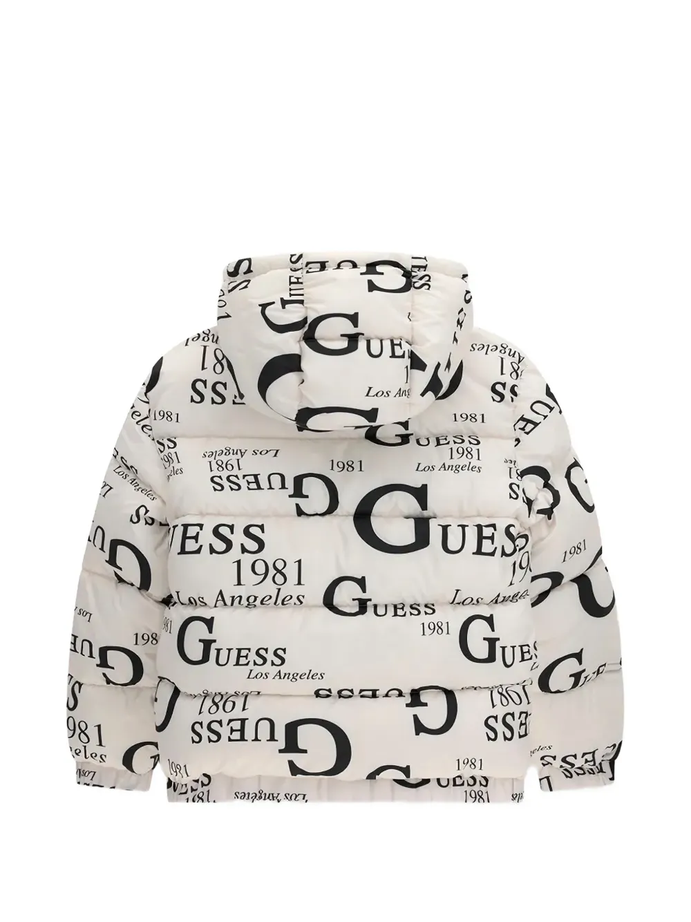 guess kids logo-print puffer jacket Wit