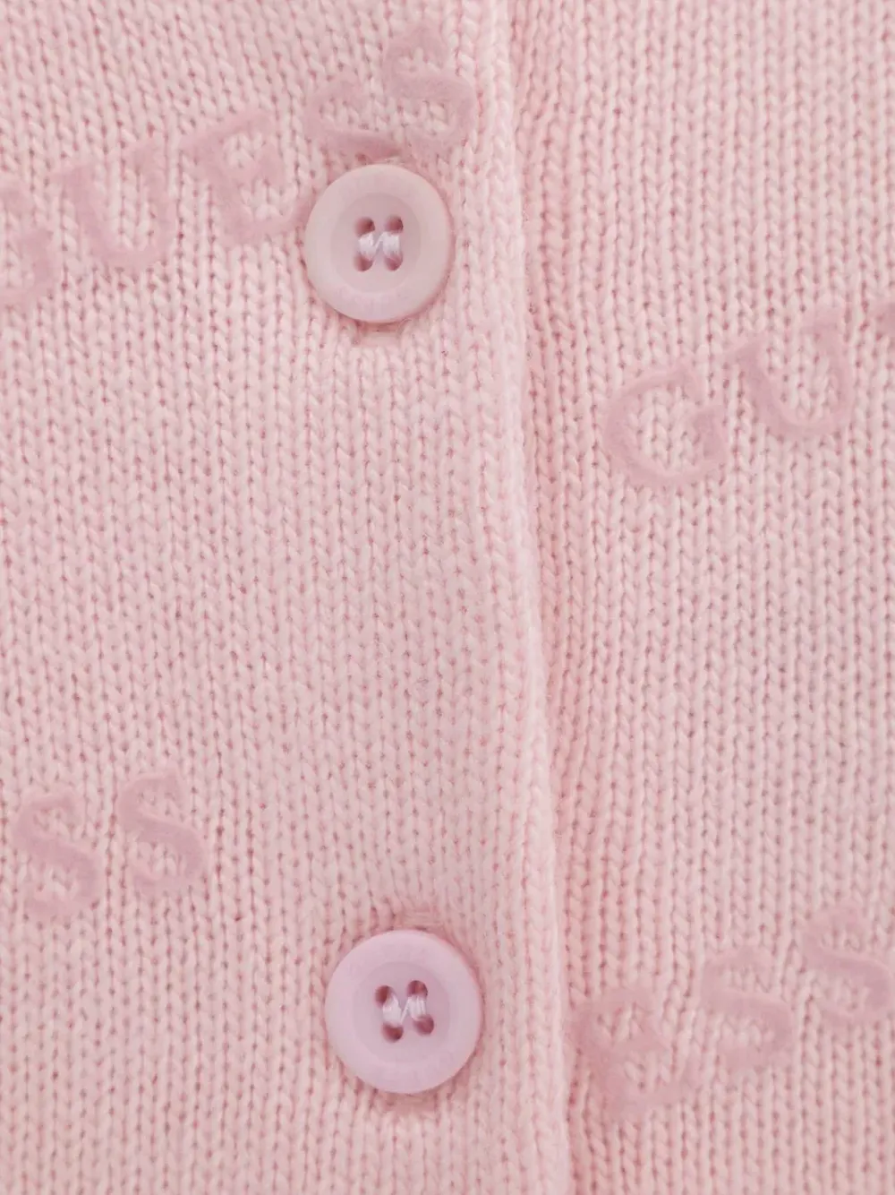 guess kids logo-pattern ruffled trouser and cardigan set (set of two) Roze