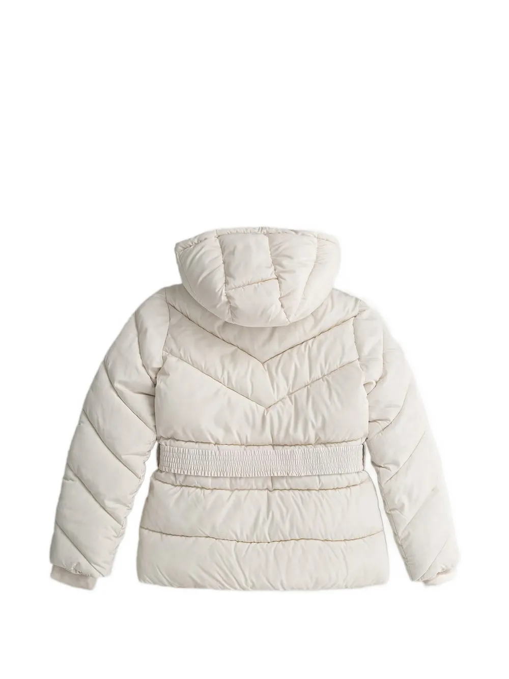 guess kids belted hooded jacket Beige