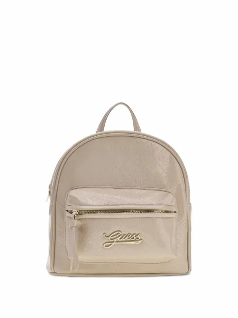 guess kids logo-embossed quilted backpack