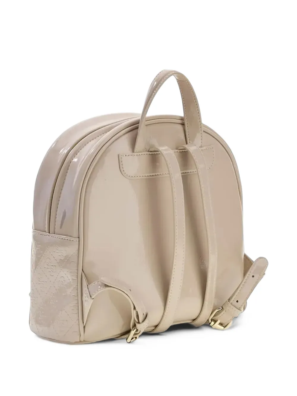 guess kids logo-embossed quilted backpack Beige