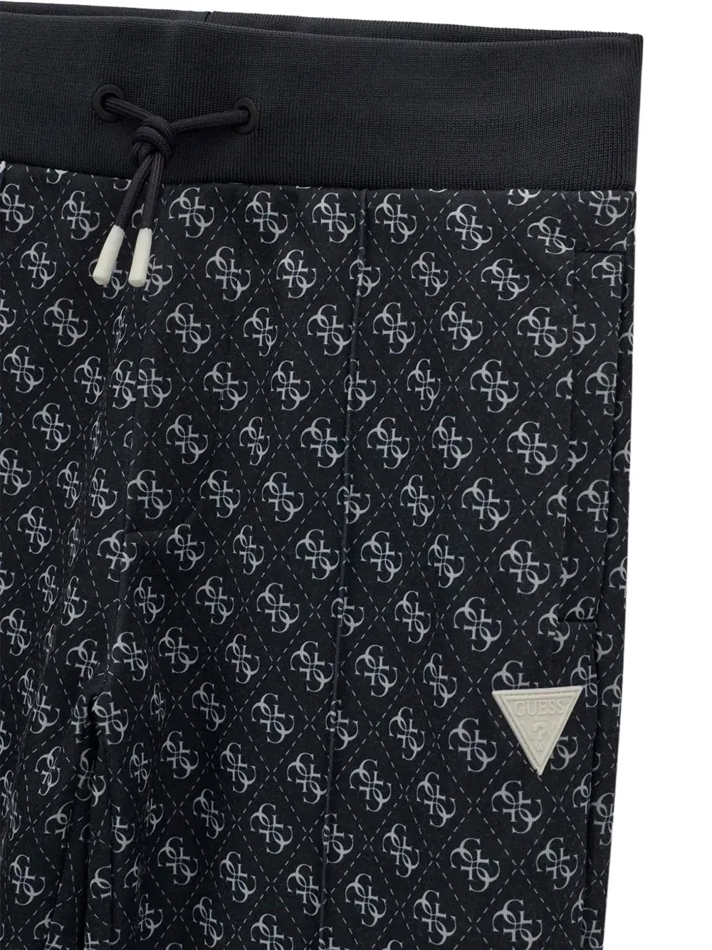 guess kids 4G monogram-print track pants Zwart