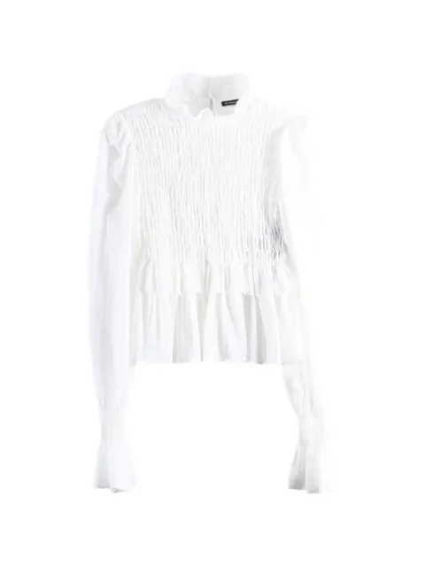 Ann Demeulemeester Sasa smocked ruffled blouse
