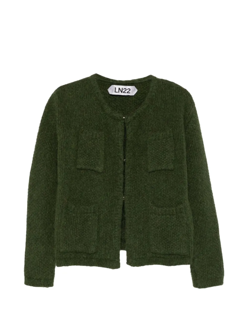 LN22 patch-pocket knitted cardigan